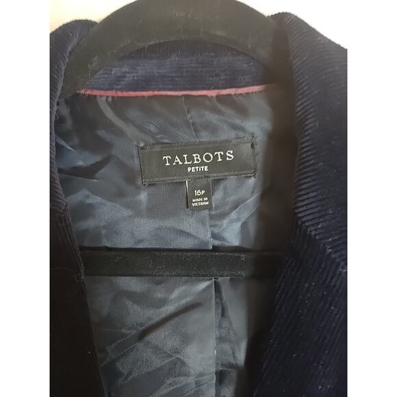 Talbots Corduroy Plus Blazer 16P Jacket Suit Cotton Spandex Winter Workwear - Picture 2 of 8